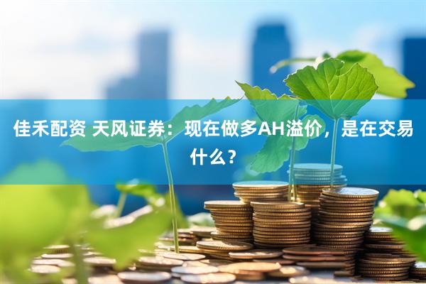 佳禾配资 天风证券：现在做多AH溢价，是在交易什么？