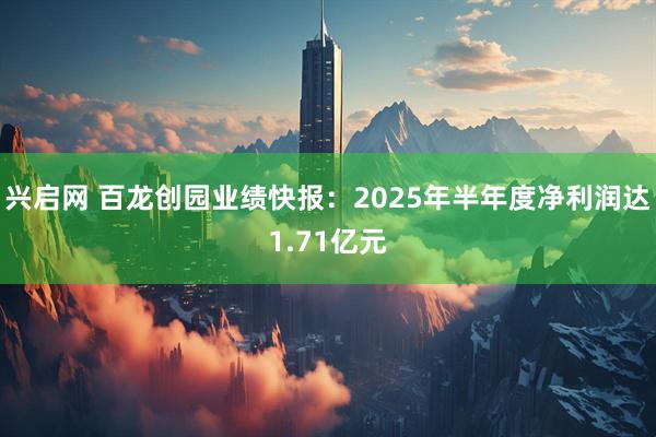 兴启网 百龙创园业绩快报：2025年半年度净利润达1.71亿元